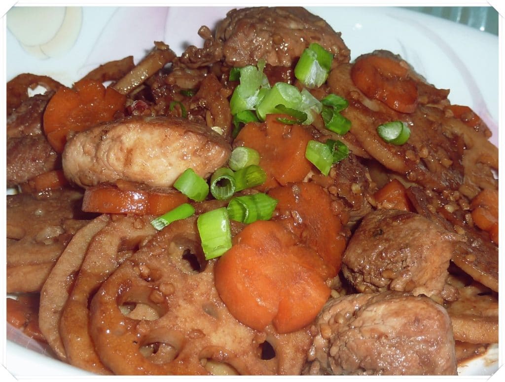 July 5- Stir Fry Chicken with Lotus Root & Sakura Carrots1