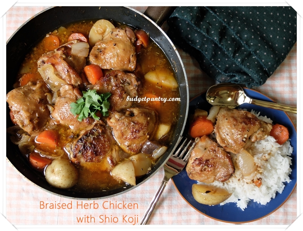Mar 31- Braised Herb Chicken with Shio Koji