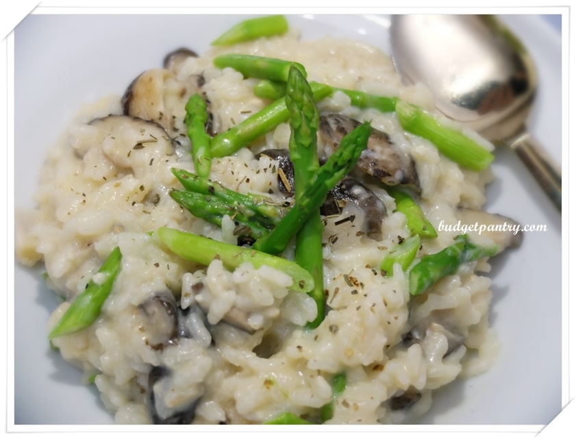 June 10- Asparagus and Mushroom Risotto Ricecooker1