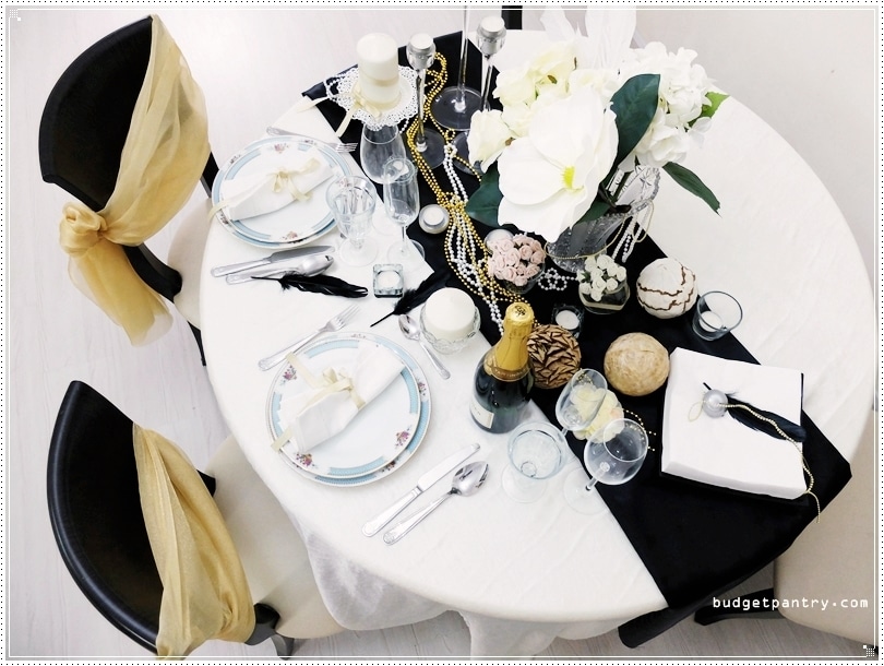 Great Gastby Table Setting and Decor