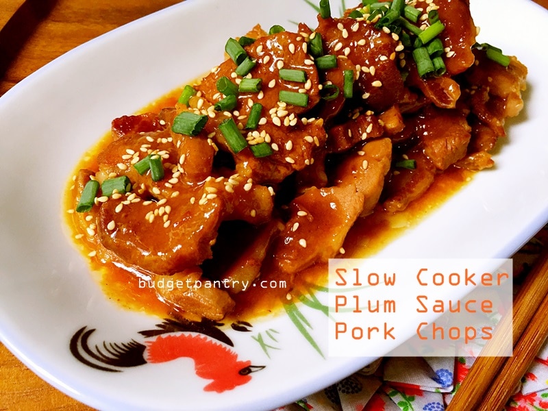 Slow cooker plum sauce pork chops