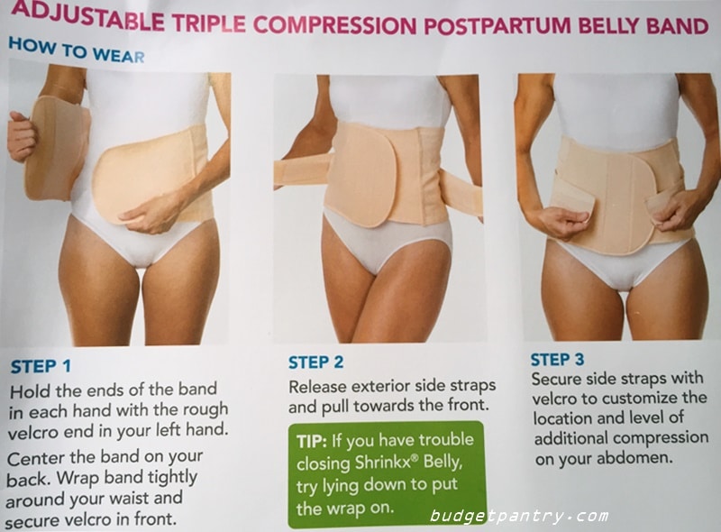 How long to wear abdominal binder after c clearance section